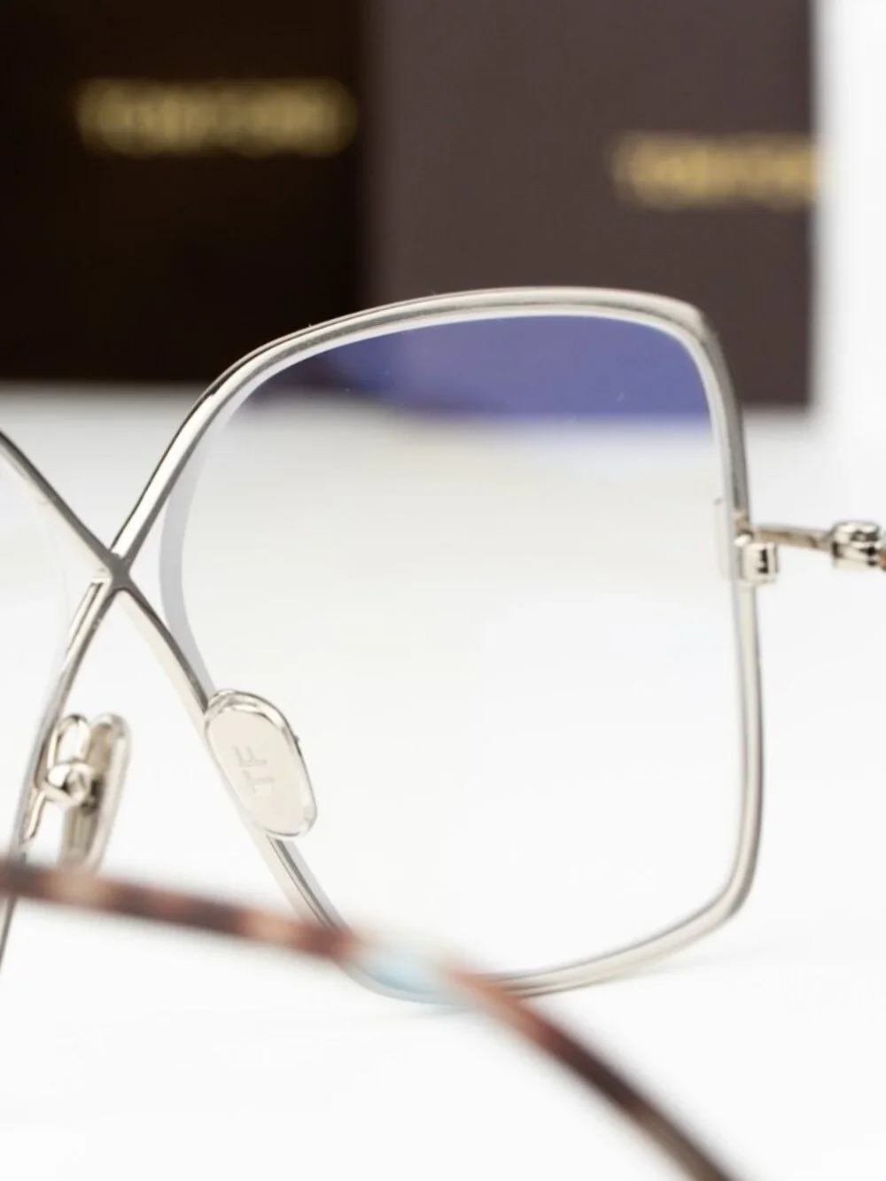 Tom Ford Women Eyeglasses Palladium Butterfly FT5841-B 016 NEW AUTHENTIC